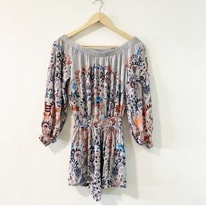 Free People floral offs shoulder romper